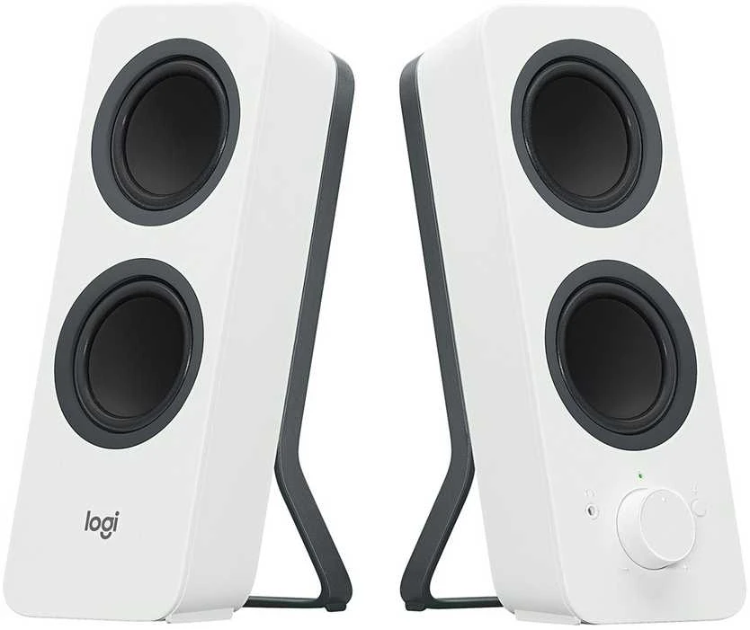 „Logitech z207“ balti garsiakalbiai