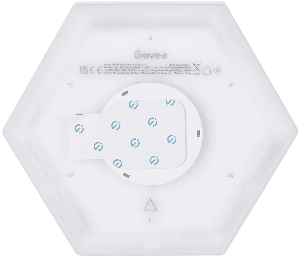 „Govee Glide Hexa Pro“ išmanusis sieninis šviestuvas su „Wi-Fi“ / „Bluetooth“ 72 W