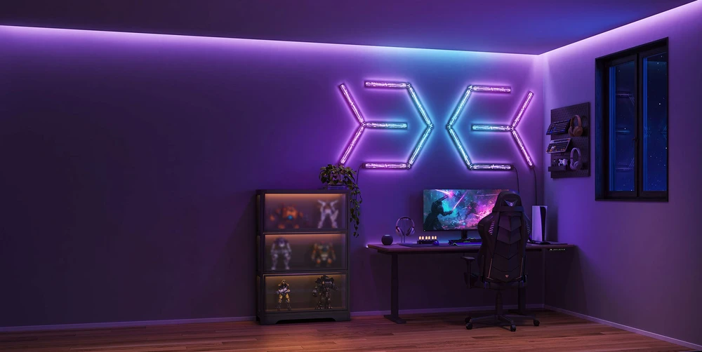 Govee H6063 žaidimų sieninis šviestuvas | Oświetlenie LED | RGBIC, 2,4 GHz Wi-Fi + Bluetooth
