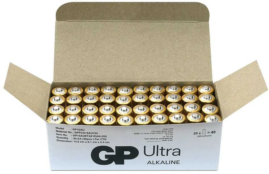 GP Battery Šarminės LR6/AA baterijos gp ultra 40 vnt. (g-tech)