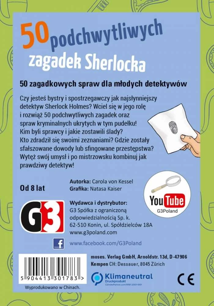 G3 Stalo žaidimas Sherlock Holmes 50 mįslių