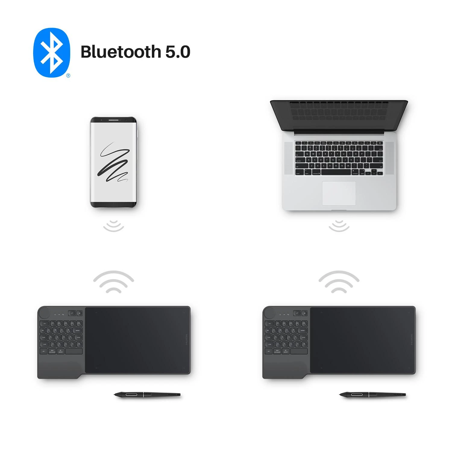 Grafinė planšetė HUION Inspiroy Keydial KD200