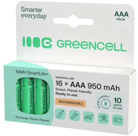 Green Cell Akumulatorki paluszki 16xaaa hr03 950mah