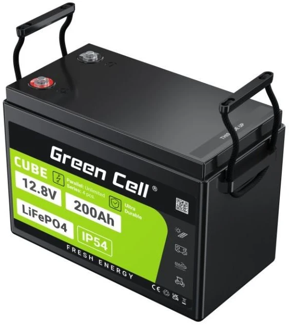 Green Cell LiFePO4 akumuliatorius 200 Ah, 12 V/12,8 V, 2560 Wh