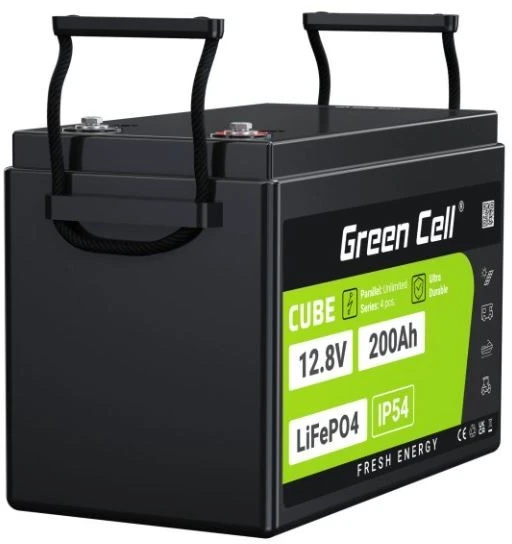 Green Cell LiFePO4 akumuliatorius 200 Ah, 12 V/12,8 V, 2560 Wh
