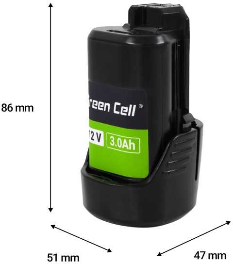 Green Cell Žalias Cell Žalias Cell 1600A00X79 baterija, skirta Bosch GBA 12V elektros įrankiams 3Ah 12V