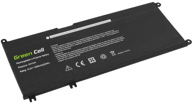 Green Cell Žalias cell baterija de138 33ydh do dell inspiron g3 3579 3779 g5 5587 g7 7588 7577 7779 latitude 3480 3490 3590 3400mah 15.2v