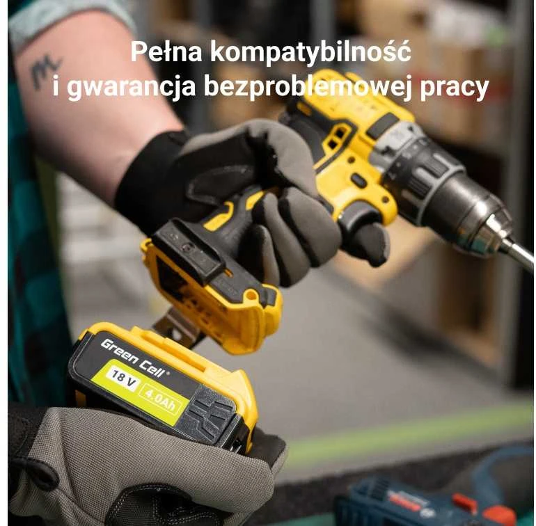 Green Cell Žalias Cell Žalias Cell baterija, skirta DeWalt XR 18V 5Ah Baterija, skirta DCB182