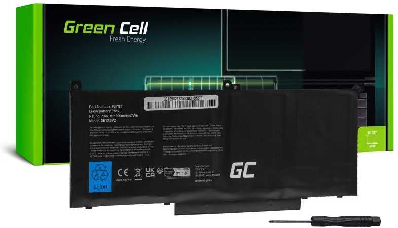 Green Cell Žalias Cell Žalias Cell baterija F3YGT, skirta Dell Latitude 7280 7290 7380 7390 7480 7490