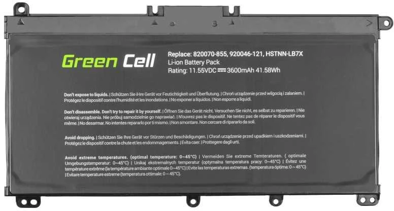 Green Cell Žalias cell baterija hp145 tf03xl do hp pavilion 14 15 15t 15z 17 17z 3400mah 11,55v