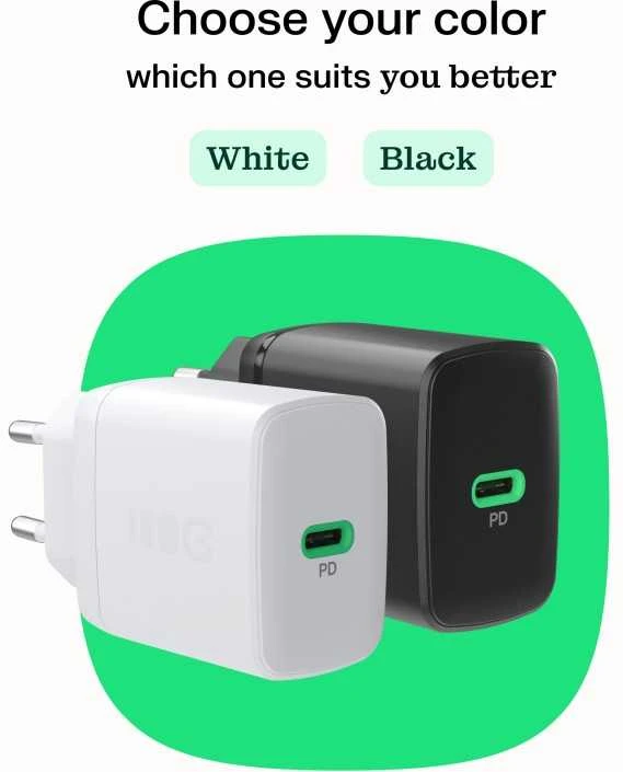 Green Cell Žalias Cell Greencell PowerSource Duo30 įkroviklis USB/USB-C juodas maitinimo adapteris 30W maitinimo tiekimas
