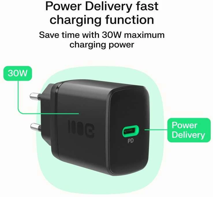 Green Cell Žalias Cell Greencell PowerSource Solo30 įkroviklis USB C juodas maitinimo adapteris 30 W maitinimo tiekimas