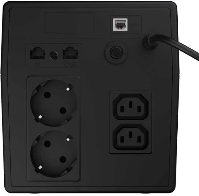 Nepertraukiamo maitinimo šaltinis Green Cell Uninterruptible Power Supply UPS 1000VA 600W with LCD Display | EU VERSION | 2x Schuko 2x IEC Sockets