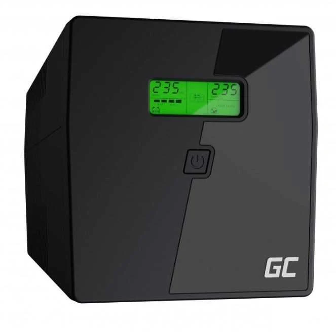 Nepertraukiamo maitinimo šaltinis Green Cell Uninterruptible Power Supply UPS 1000VA 600W with LCD Display | EU VERSION | 2x Schuko 2x IEC Sockets