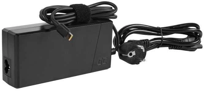 Green Cell „Žalias Cell“ USB-C įkroviklis / įkroviklis 130 W, 5 V, 9 V, 12 V, 15 V / 3 A, 20 V / 6,5 A, maitinimo šaltinis (ad140p)