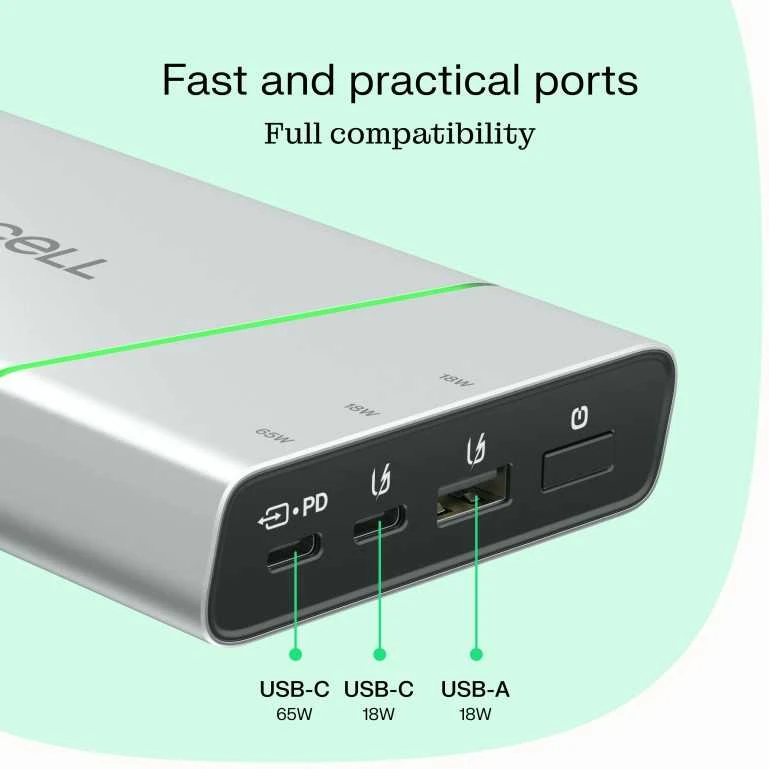 Green Cell Žalias Cell Žalias Cell PBPLGC20P power bank Lithium-Ion (Li-Ion) 20800 mAh Aliuminio, Juodas, Žalias, Light pilkas, Sidabrinis