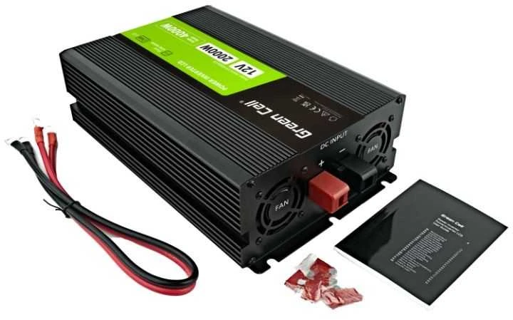 Green Cell LCD keitiklis 12v 2000w/4000w gryno sinusoido su ekranu