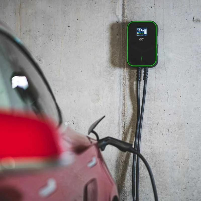 Green Cell Wallbox žalias cell ev powerbox pakrovėjas 22kw su laidu