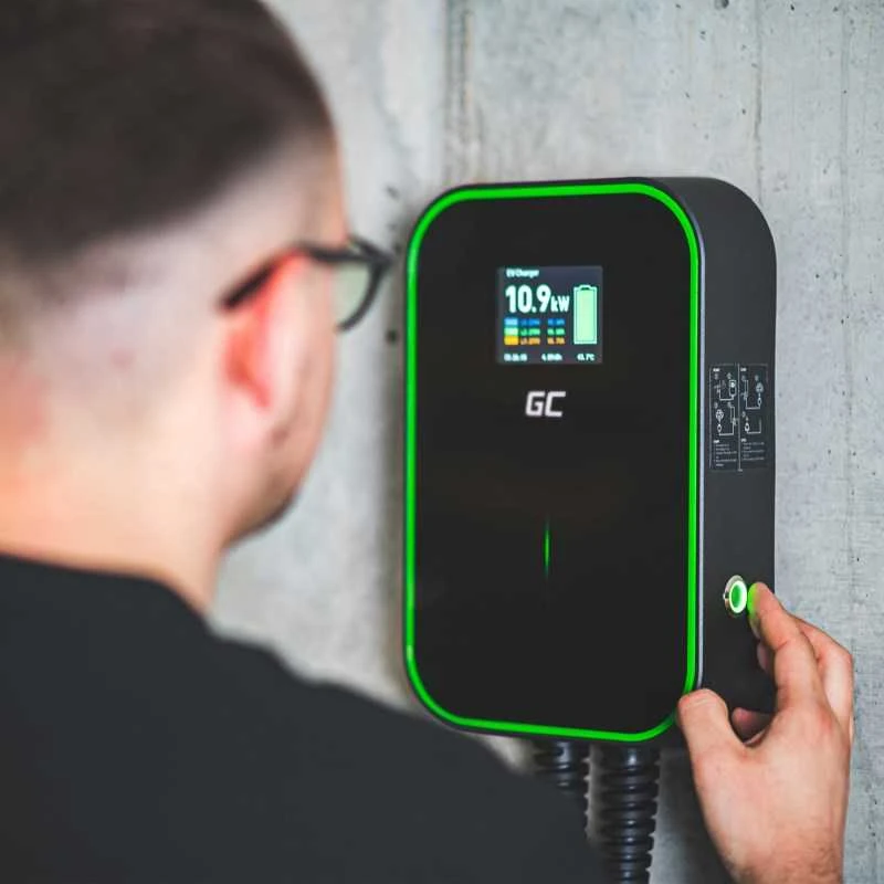 Green Cell Wallbox žalias cell ev powerbox pakrovėjas 22kw su laidu