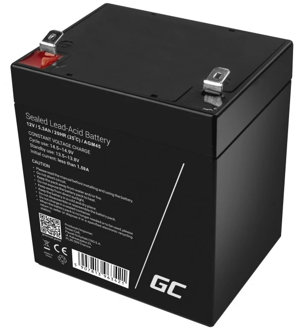 Green Cell Žalias cell akumulator żelowy agm45 12v 5.3ah