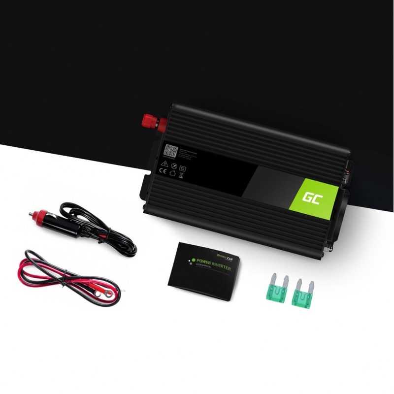 Green Cell Žaliųjų elementų keitiklis inv04de 24v-230v 500w/1000w modifikuota sinusinė banga