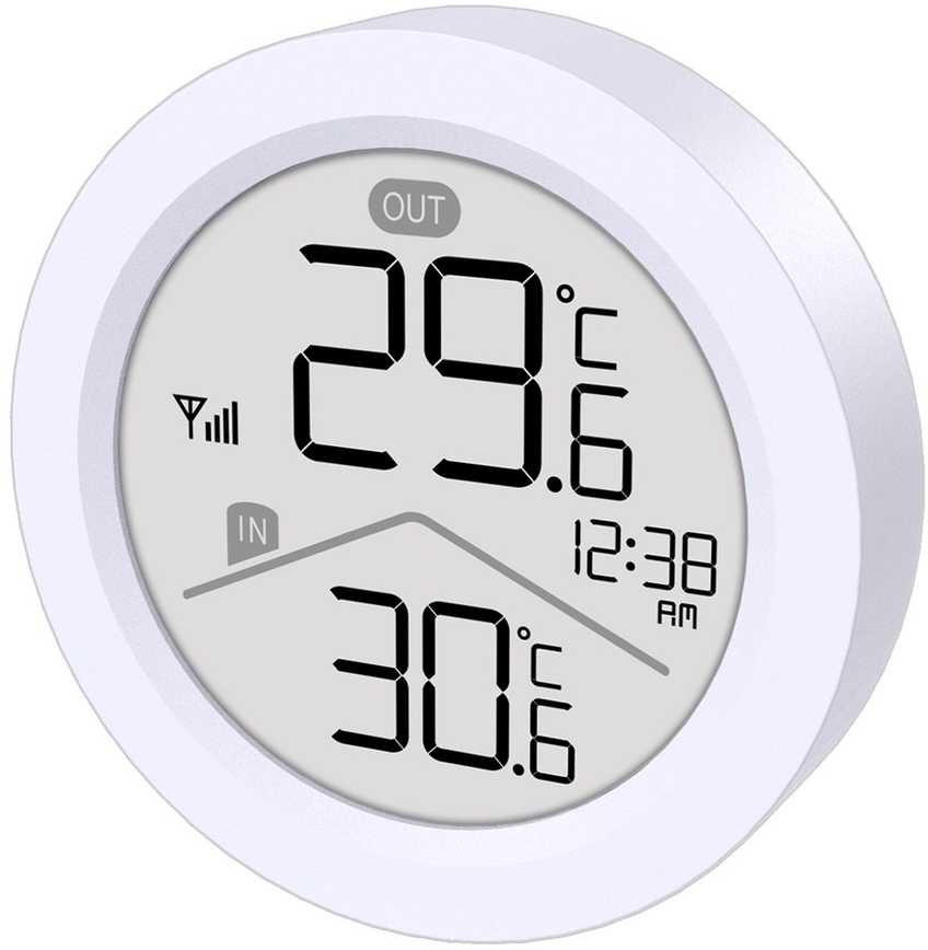 „GreenBlue“ belaidė meteorologinė stotelė, įėjimo/išėjimo temperatūra, laikrodis, °C/°F pasirinkimas, veikimo nuotolis iki 60 m, GB162