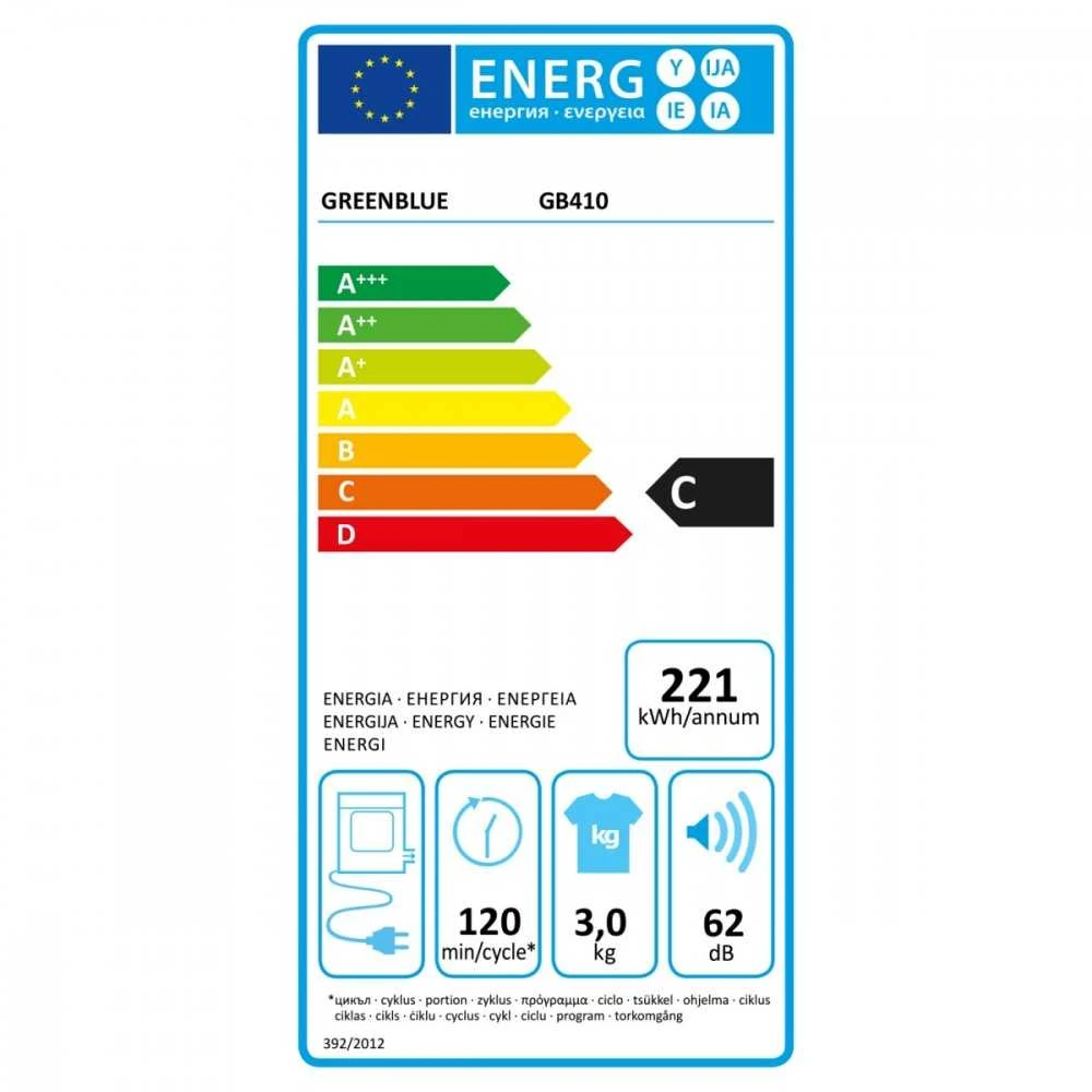 Džiovyklė GreenBlue Džiovintuvas elektrinė bębnowa drabužiams gb410