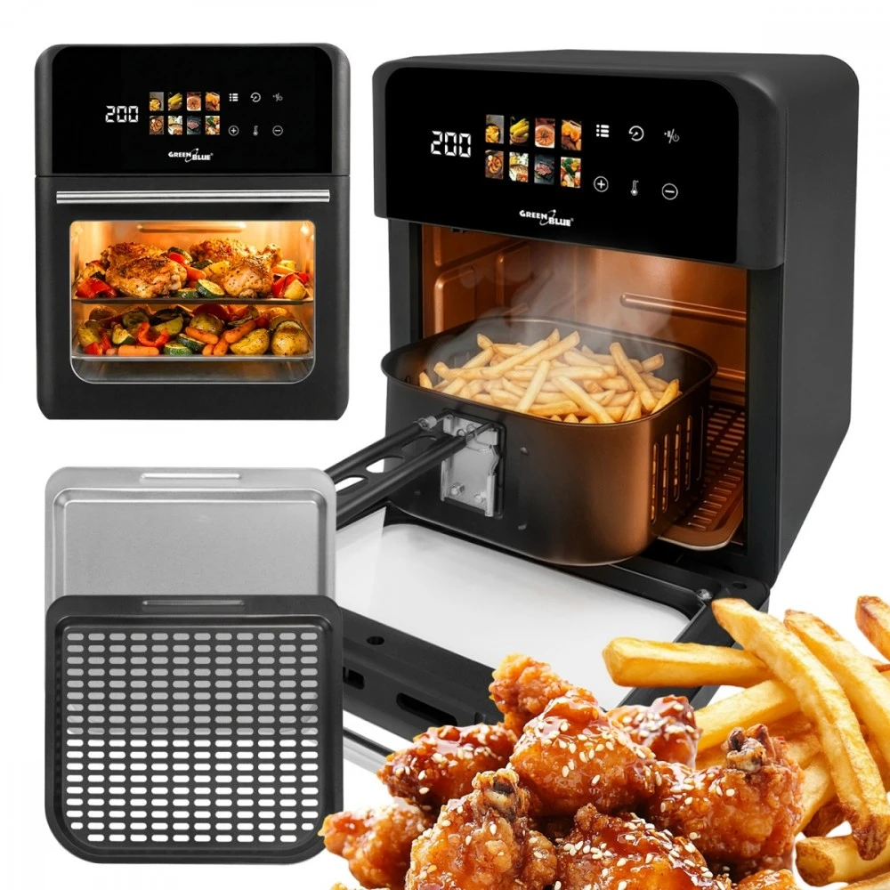 GreenBlue Gruzdintuvė beztłuszczowa air fryer gb950 1800 w, 10l
