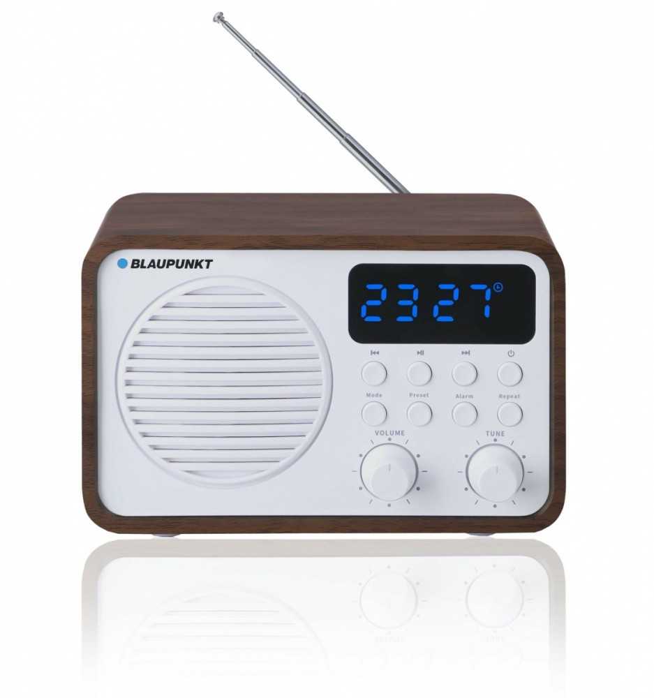 Nešiojama Radijo Stotis - Blaupunkt PP7BT Bluetooth USB Žadintuvas Ruda/Balta