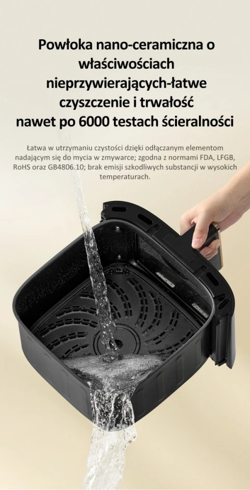 Karšto oro gruzdintuvė Dreame Air Fryer AF30, Juoda