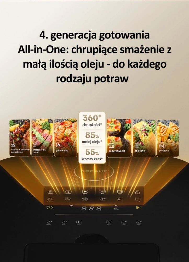 Karšto oro gruzdintuvė Dreame Air Fryer AF30, Juoda