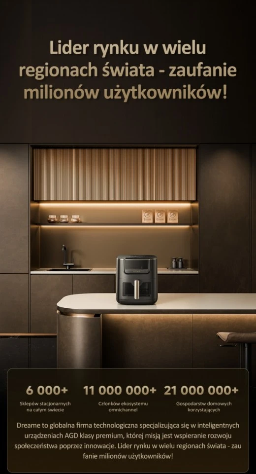 Karšto oro gruzdintuvė Dreame Air Fryer AF30, Juoda