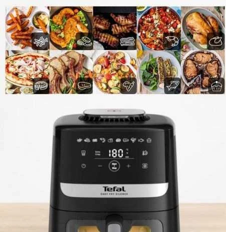 Karšto oro gruzdintuvė Tefal Easy Fry Silence, 5 l, juodos spalvos (EY5568E0)