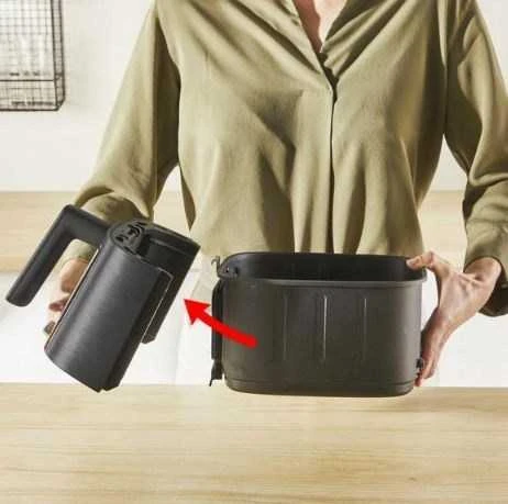 Karšto oro gruzdintuvė Tefal Easy Fry Silence, 5 l, juodos spalvos (EY5568E0)