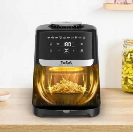 Karšto oro gruzdintuvė Tefal Easy Fry Silence, 5 l, juodos spalvos (EY5568E0)