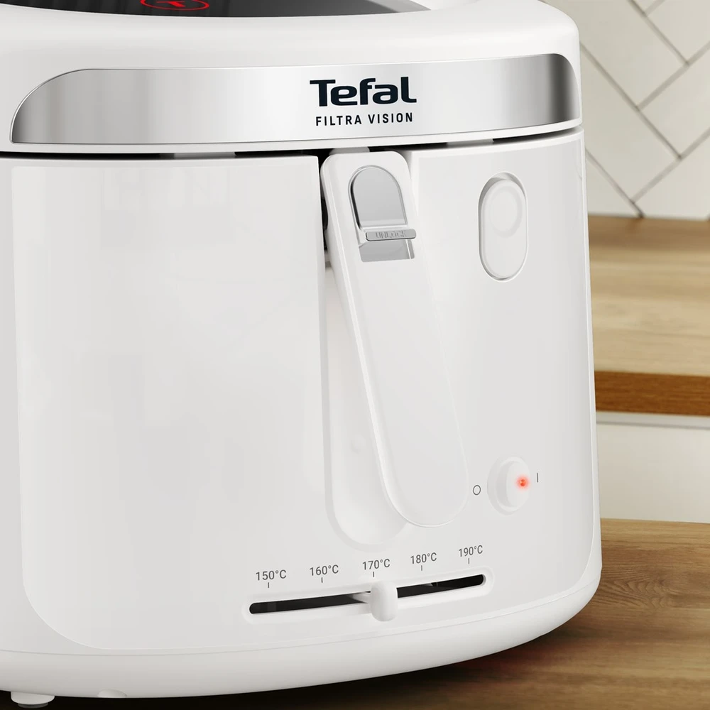 Gruzdintuvė Tefal Filtra Vision FF2541E0 fryer Single 2.1 L Stand-alone 1900 W Deep fryer Baltas