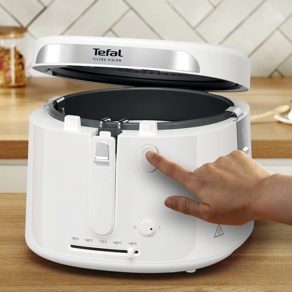 Gruzdintuvė Tefal Filtra Vision FF2541E0 fryer Single 2.1 L Stand-alone 1900 W Deep fryer Baltas