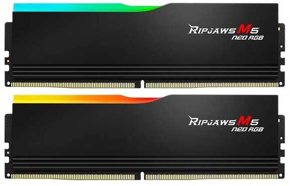 RAM G.Skill | Ripjaws M5 Neo RGB | 32 GB | DDR5 | 6000 MHz | Kompiuteris/serveris | Registracijos Nr. | ECC Nr.