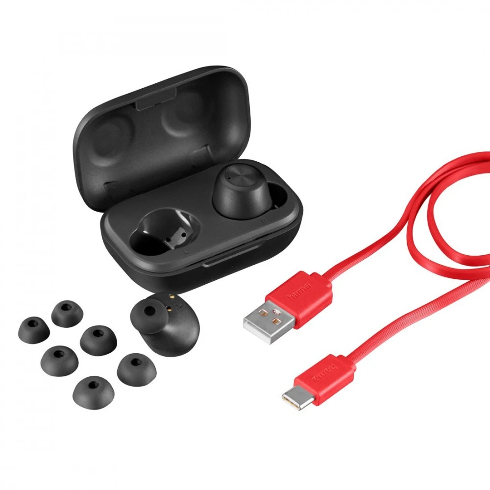 Hama Ausinės į ausis įkišamos TRUE WIRELESS Z ŁAD. IND. "PASSION CHOP" Juoda
