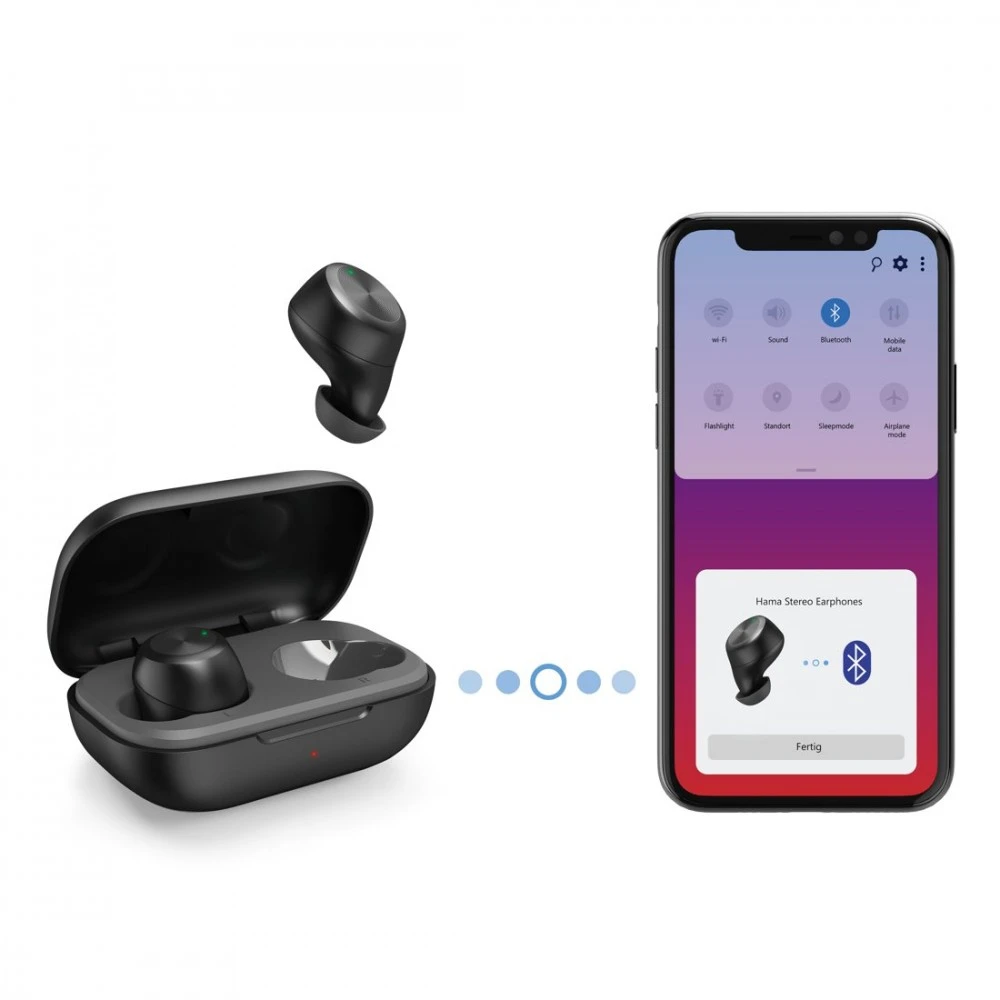 Hama Ausinės į ausis įkišamos TRUE WIRELESS Z ŁAD. IND. "PASSION CHOP" Juoda
