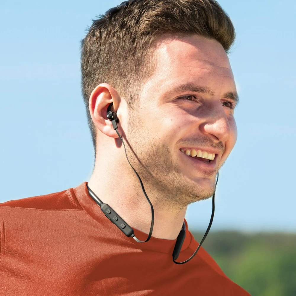 Hama Ausinės į ausis įkišamos “FREEDOM NECK III“ su mikrofonu NEW Juoda