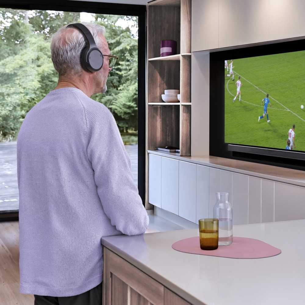 Hama Ausinės su lankeliu ant galvos belaidės tv juoda