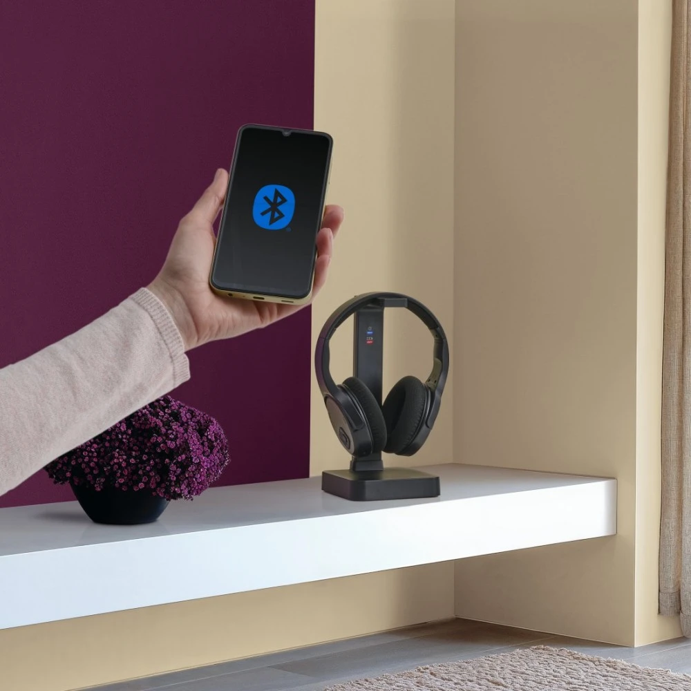 Hama ausinės telewizyjne su lankeliu ant galvos 2,4 GHz Bluetooth su regulacją głośności