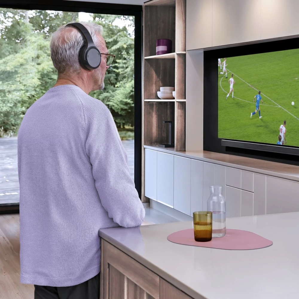 Hama ausinės telewizyjne su lankeliu ant galvos 2,4 GHz Bluetooth su regulacją głośności