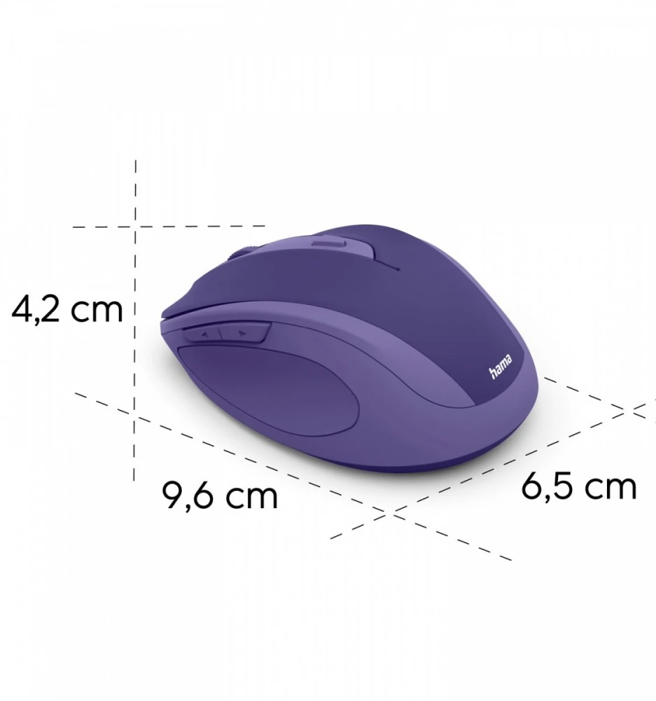 Pelė Myszka Hama WM-400 belaidė violetinė