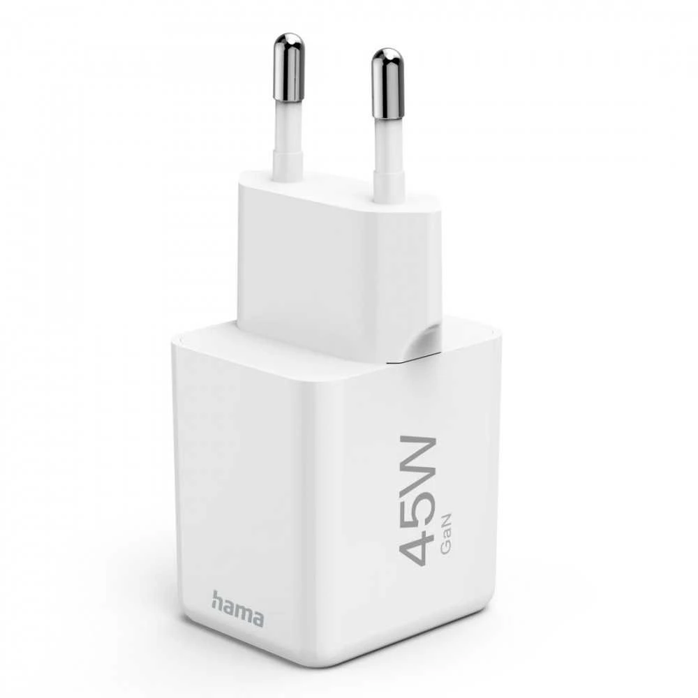Hama supermini 45W GaN PD/QC 1x USB-C balta
