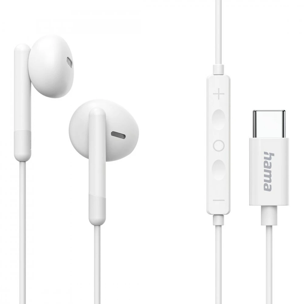 Ausinės Hama Classy USB-C balta