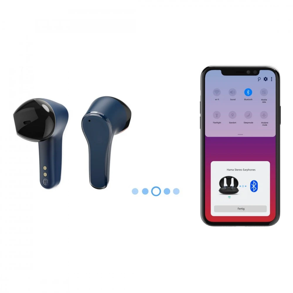 Hama Ausinės į ausis įkišamos TRUE WIRELESS “SPIRIT UNCHAINED“ ENC NIEBIESKIE