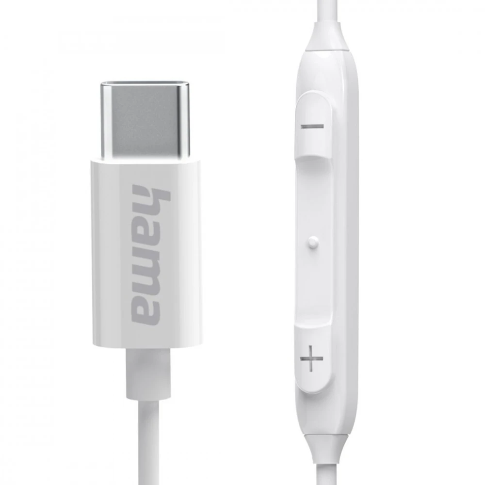 Ausinės Hama Skirtas garbanotiems plaukams USB-C balta