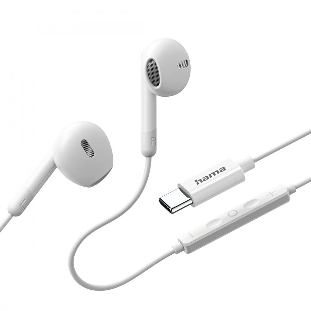 Ausinės Hama Classy USB-C balta